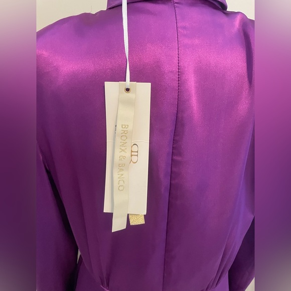 BRONX AND BANCO WOMEN'S NADINE MINI DRESS PURPLE SIZE LARGE NWT - Picture 10 of 16
